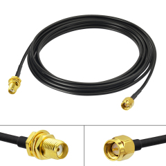 SMA BulkHead Male to Female Connector Low Loss ALSR100 300cm with 3pcs SMA Adapters