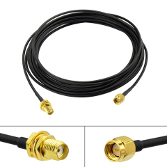 SMA BulkHead Male to Female Connector Low Loss ALSR100 500cm with 3pcs SMA Adapters