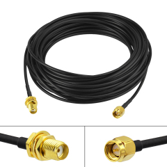 SMA BulkHead Male to Female Connector Low Loss ALSR100 1000cm with 3pcs SMA Adapters
