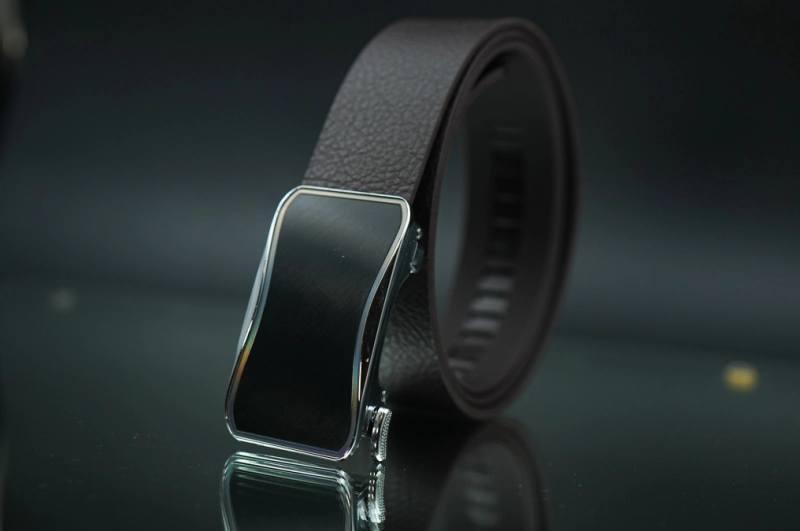 xiaoma Leather Belt - Suitable for casual sports business belts Classic Automatic buckle 06 Classic color belt Gift box