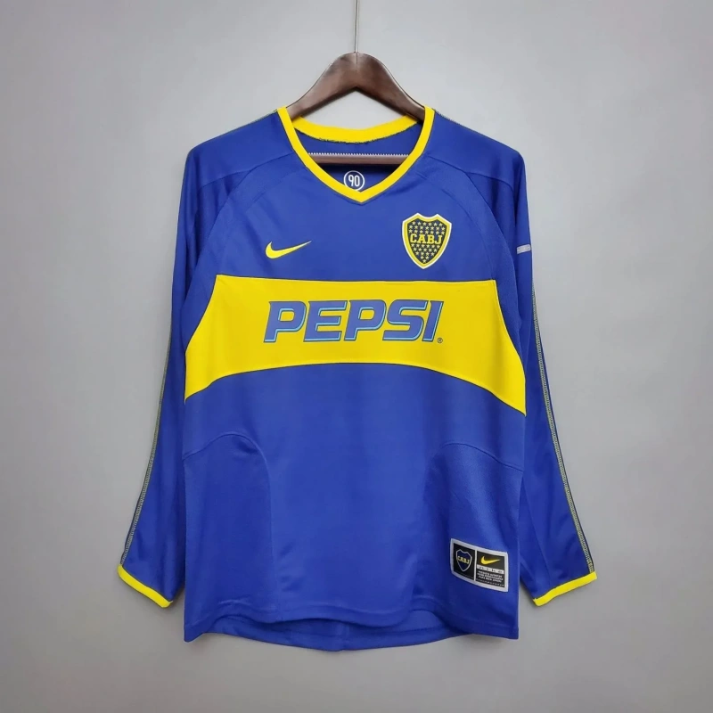 Camisa Boca Juniors I 2003/04 Retrô Manga Longa