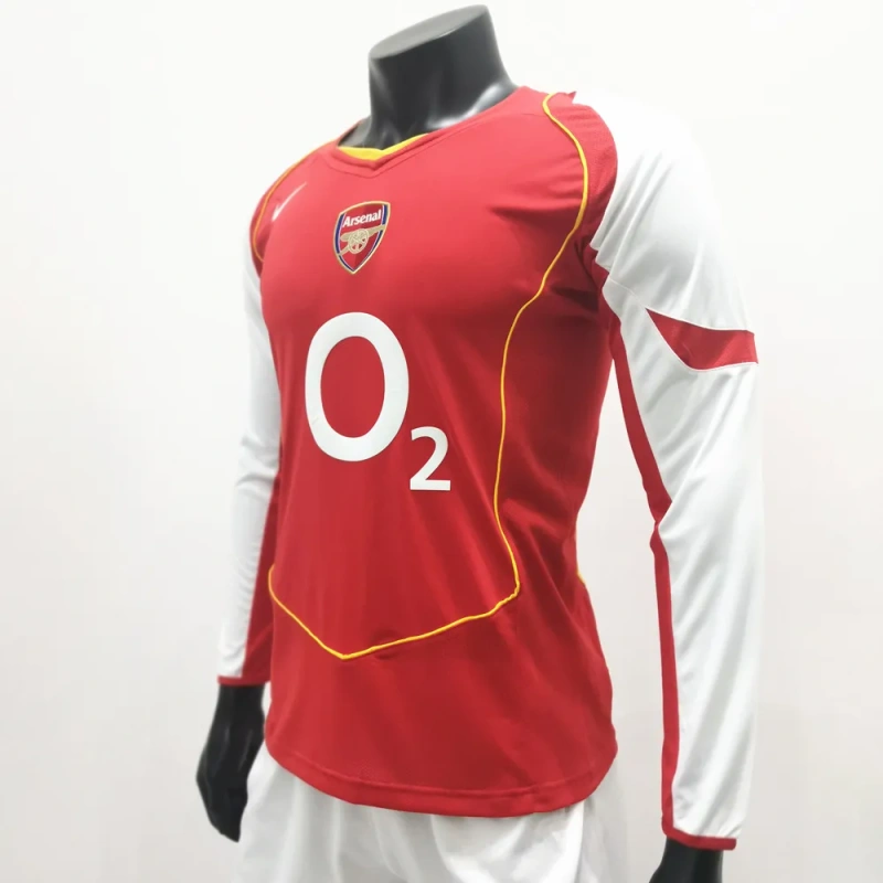 Camisa Arsenal I 2004/05 Retrô Manga Longa