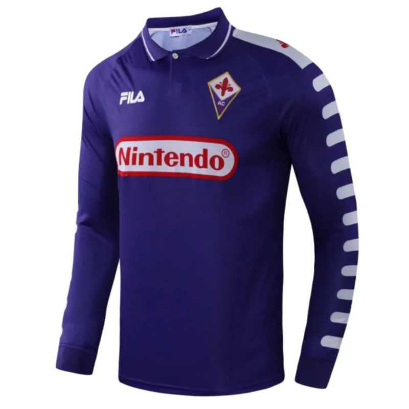 Camisa Fiorentina I 1998/1999 Retrô Manga Longa