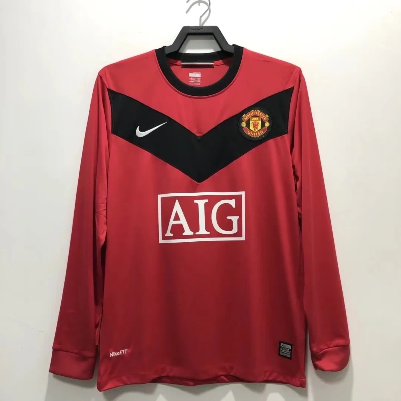 Manchester United 2009/2010 Home Retro Long Sleeve Jersey