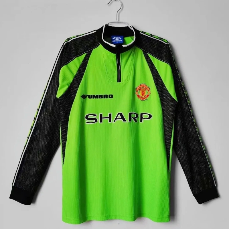 Camisa Manchester United Goleiro 1998/99 Retrô Manga Longa