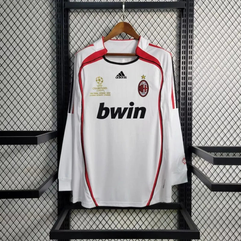 Camisa AC Milan II 2007 Retrô Manga Longa UCL