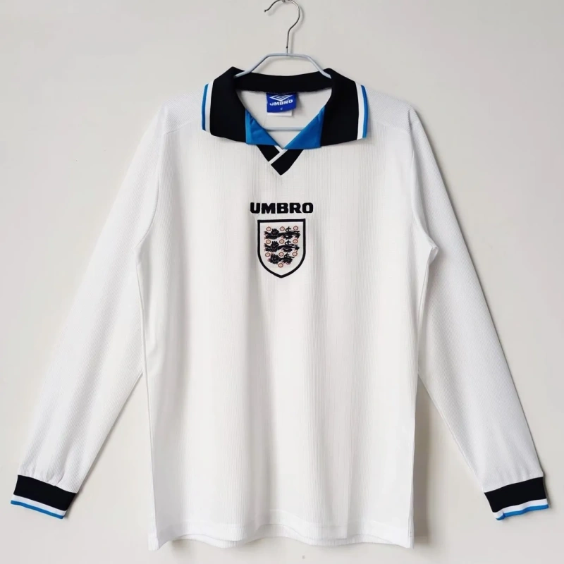 Camisa Inglaterra I 1995/96 Retrô Manga Longa