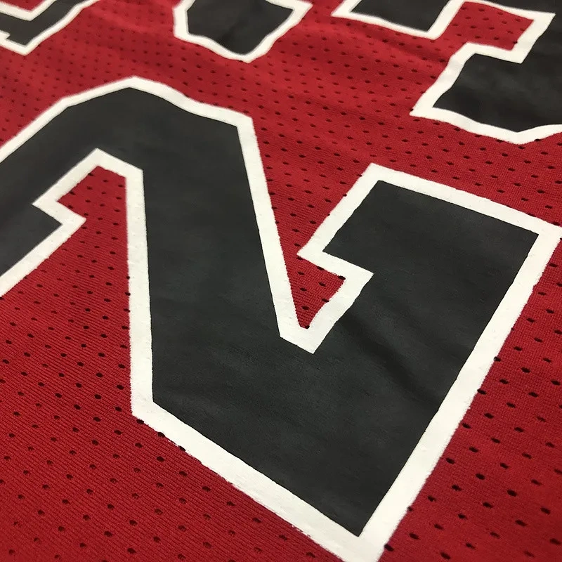 Michael Jordan Mens Red Player Jersey Throwback Edition