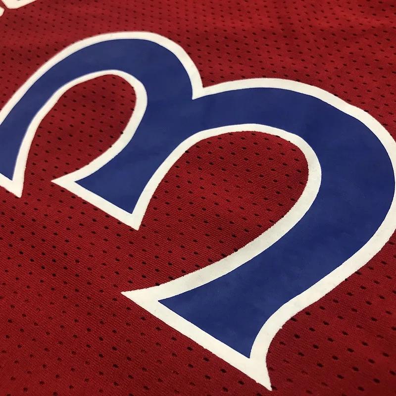 Allen Iverson Mens Red Player Jersey Throwback Edition