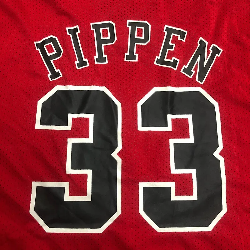 Scottie Pippen Mens Red Player Jersey Throwback Edition