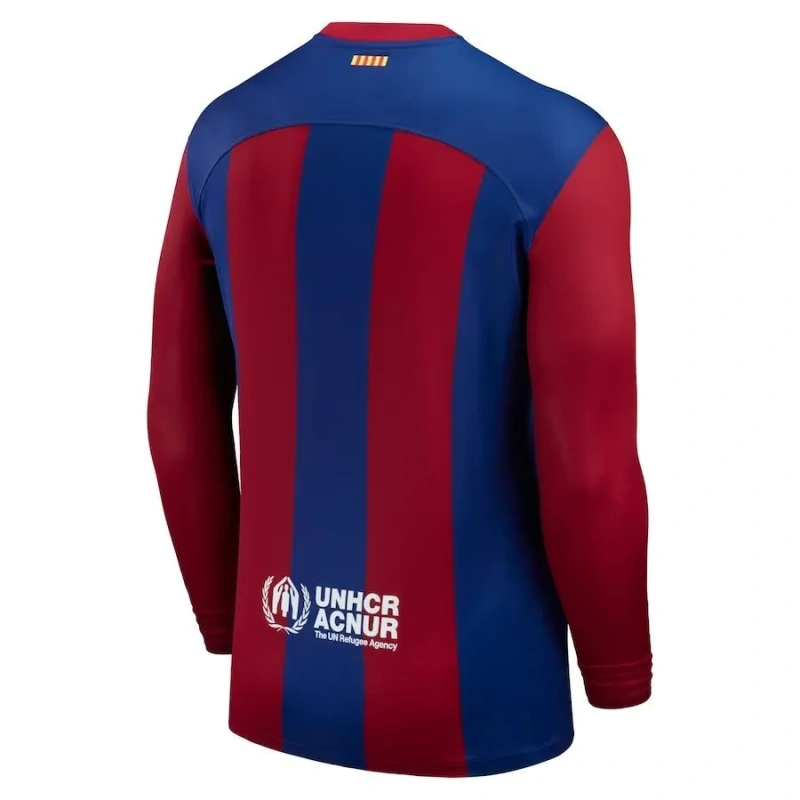 Camisa Barcelona I 2023/24 Versão Tailandesa Manga Longa
