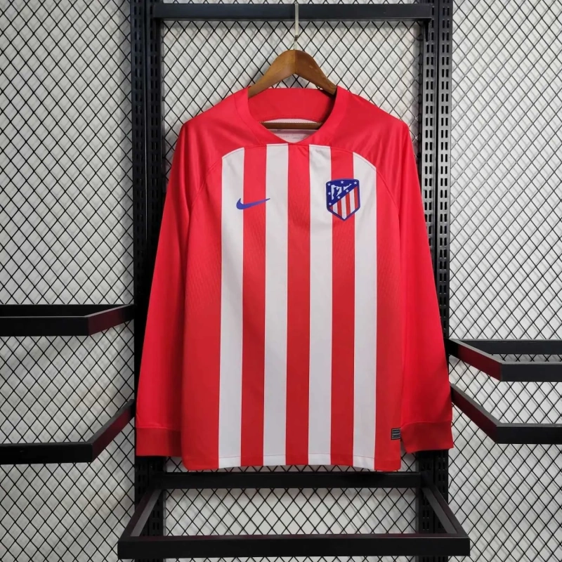 Camisa Atlético de Madrid I 2023/24 Versão Tailandesa Manga Longa
