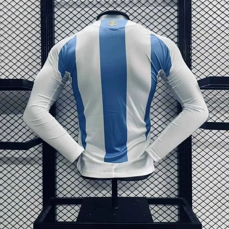 Camisa Argentina I 2024 Autêntica Versão Jogador Manga Longa