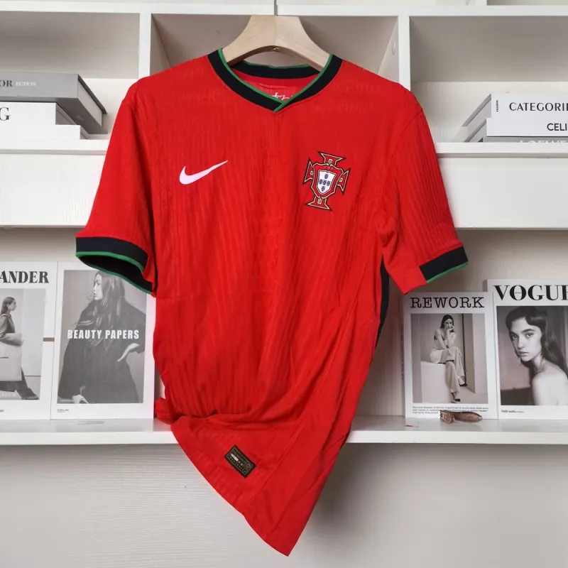 Player version Portugal Home Uefa Euro 2024 Soccer Jersey