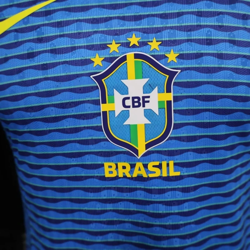 Camisa Brasil II 2024 Autêntica Versão Jogador Manga Longa