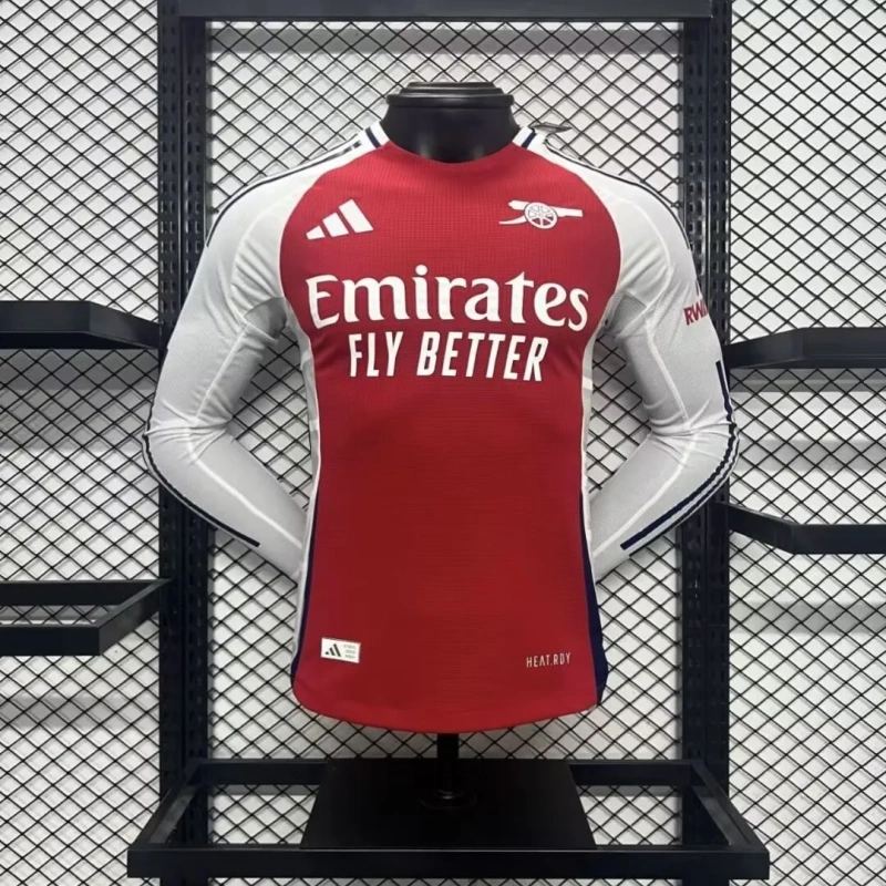 Camisa Arsenal I 2024/25 Autêntica Versão Jogador Manga Longa