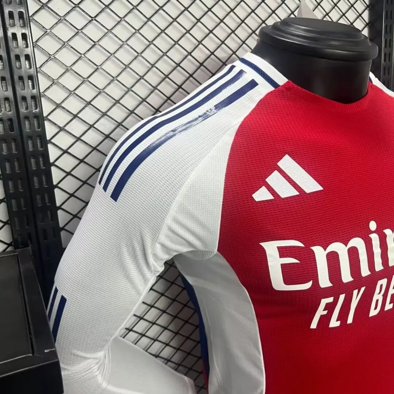 Camisa Arsenal I 2024/25 Autêntica Versão Jogador Manga Longa
