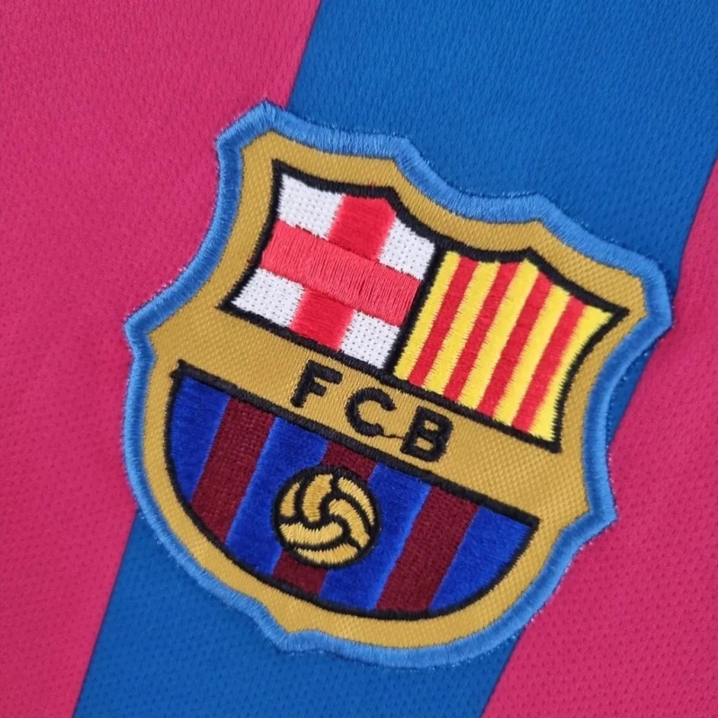 Camisa Barcelona I 2005/06 Retrô Manga Longa
