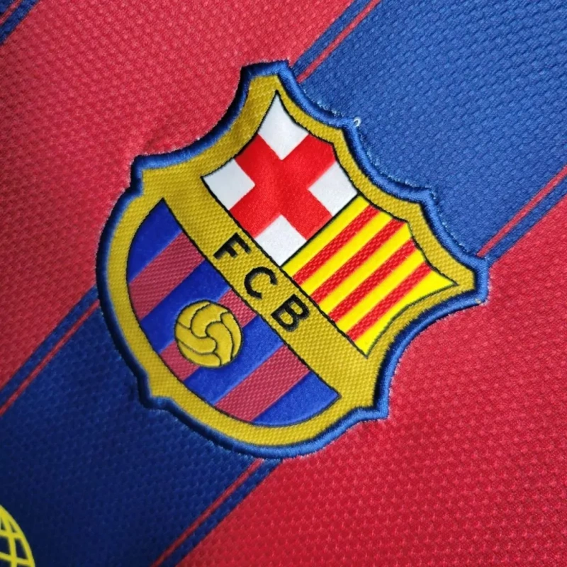 Camisa Barcelona I 2009/10 Retrô Manga Longa