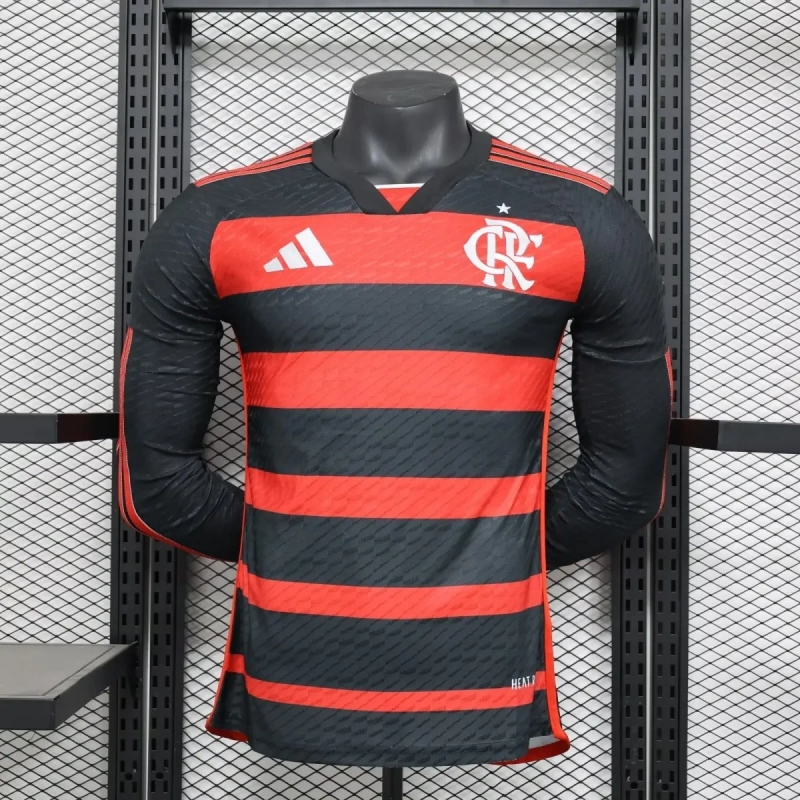 Camisa Flamengo I 2024/25 Autêntica Versão Jogador Manga Longa