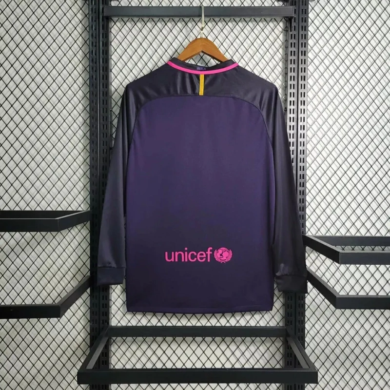 Camisa Barcelona II 2016/17 Retrô Manga Longa