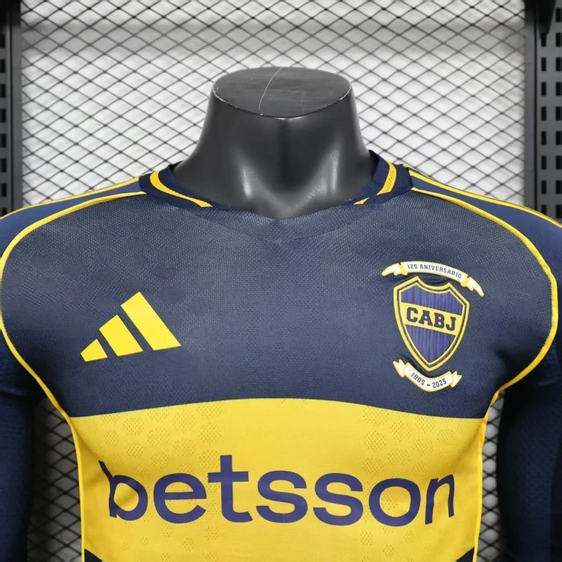Player Version Boca Juniors 25/26 Home Long Sleeve Authentic Jersey