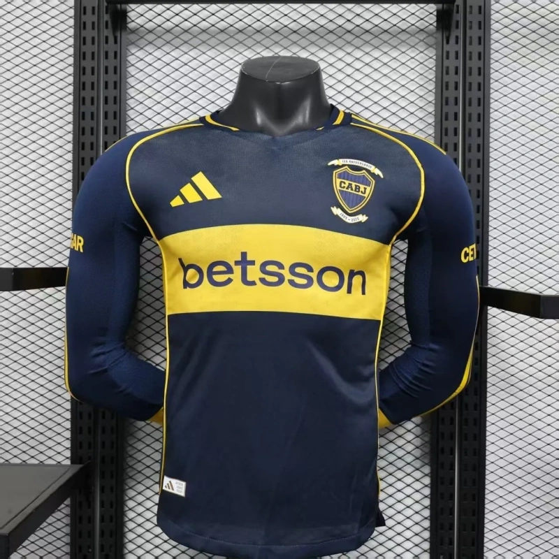 Player Version Boca Juniors 25/26 Home Long Sleeve Authentic Jersey