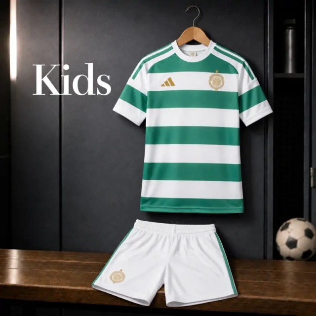 Kids Celtic 26/27 Home Jersey and Short Kit
