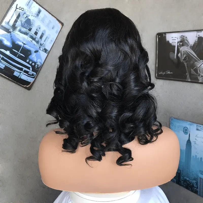 Wear and go Glueless 13*6 Front lace Loose wave human hair wigs