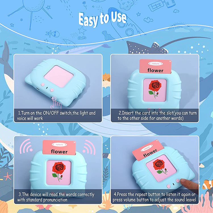 English Talking Flash Card Learning Machine Educational Toy For Children