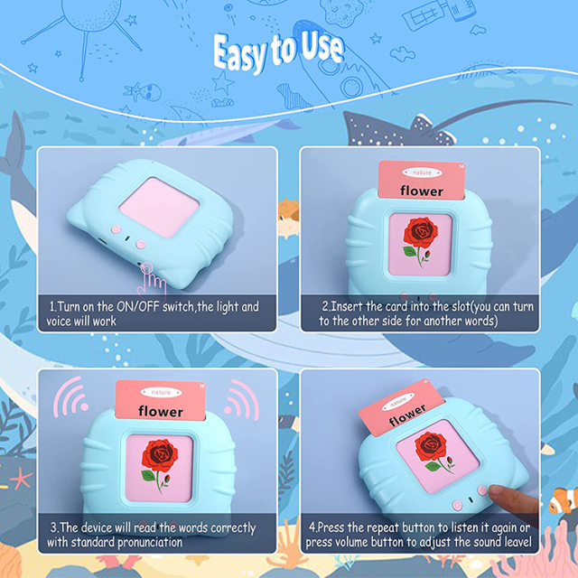 English Talking Flash Card Learning Machine Educational Toy For Children