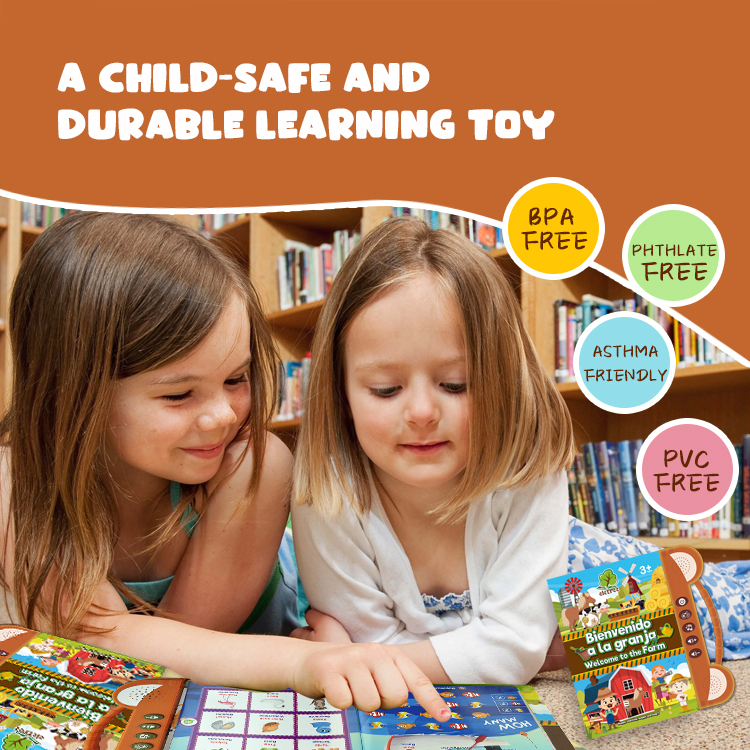 Know The Vehicle Ebook Children Bilingual English Spanish Learning Games Educational Toys For Kids