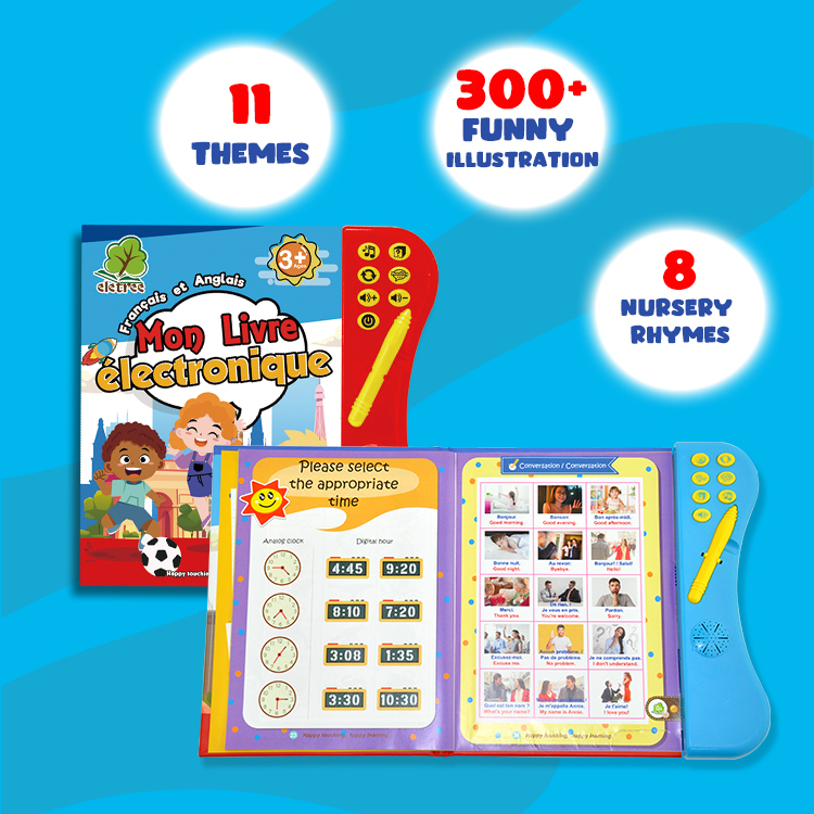 My Electronic Book French English Talking Sound Book With Read Pen
