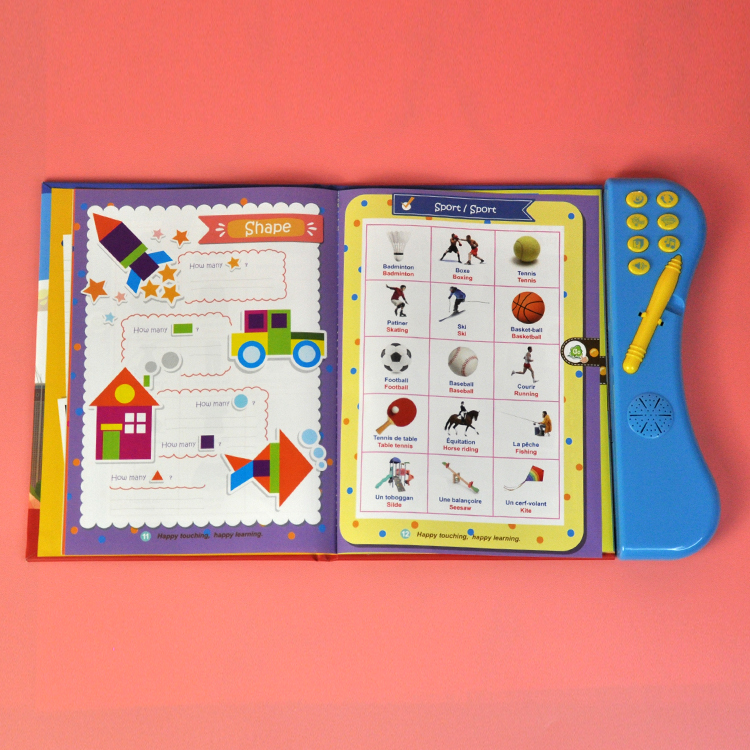 My Electronic Book French English Talking Sound Book With Read Pen