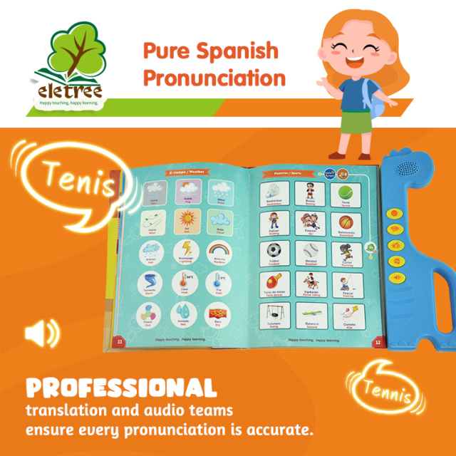know your world Interactive Spanish English Sound Book Electronic E-book For Kids