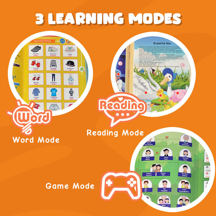 know your world Interactive Spanish English Sound Book Electronic E-book For Kids
