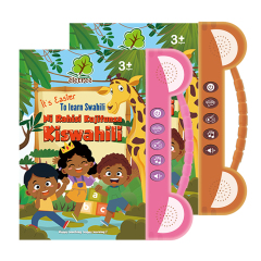 Interactive Bilingual Talking English Swahili Language Learning Books For Kids
