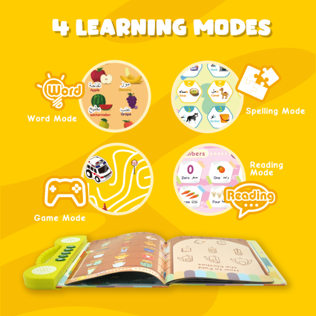 My First 180+ Words Arabic English Bilingual Sound Book For Kids