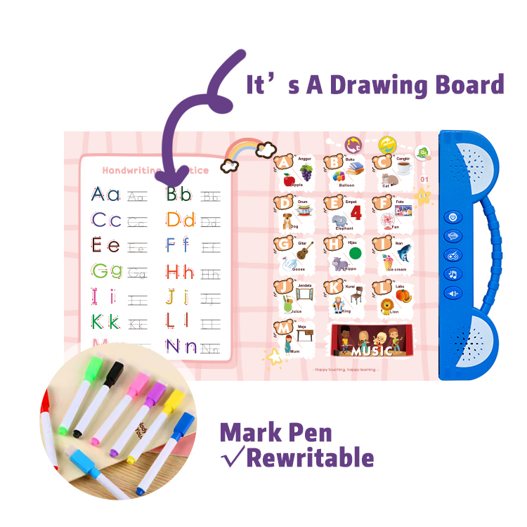 Children Buku Machine Learning Ebook Baby Singing Book Indonesian Arabic Educational Toys