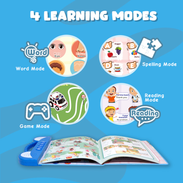 Children Buku Machine Learning Ebook Baby Singing Book Indonesian Arabic Educational Toys