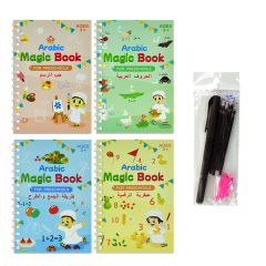 Children Arabic Handwriting Groove Practice Magic Copybook For Kids With Reusable Function