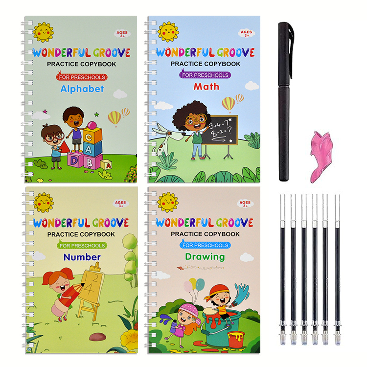 Kids Custom English Letter Matching Simple Abc Alphabet Letters Tracing Book With Pen