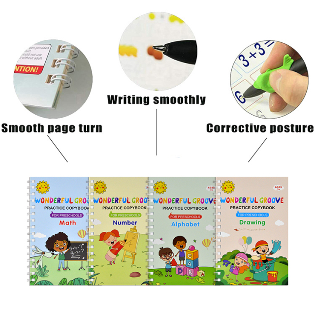 Kids Custom English Letter Matching Simple Abc Alphabet Letters Tracing Book With Pen
