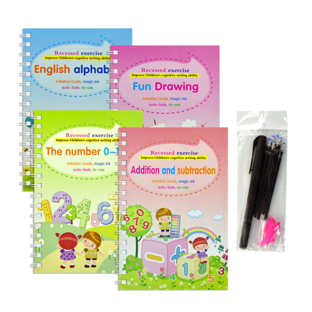 New Design English Groove Learning To Write Handwriting Practice Magic CopyBook For Kids