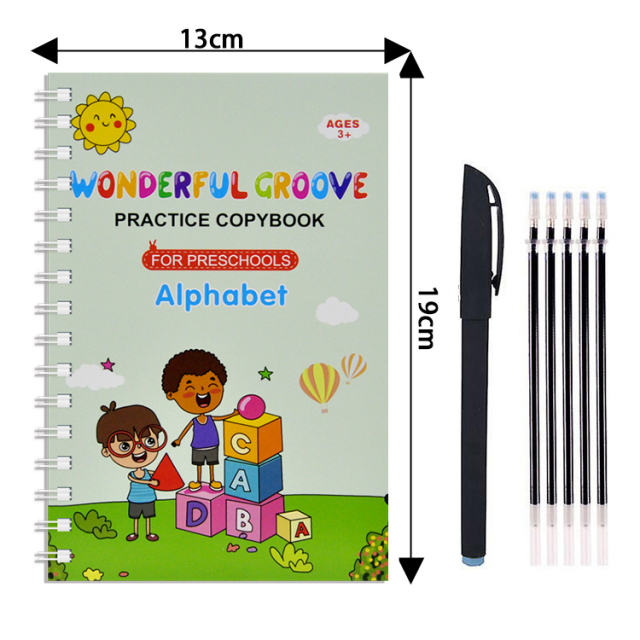 Kids Custom English Letter Matching Simple Abc Alphabet Letters Tracing Book With Pen