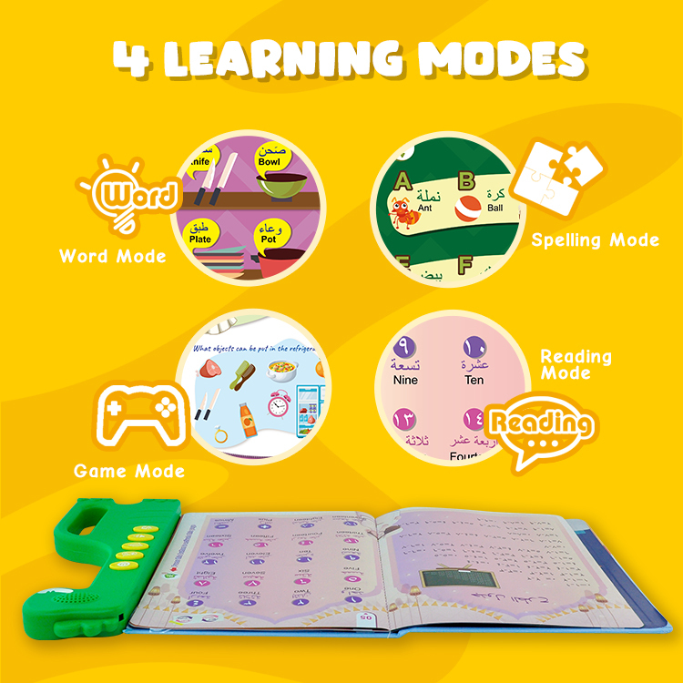 Children Arabic English Electronic Phonics Ebook Preschool Learning Arabic Alphabet Sounds Book Educational Toys For Kids