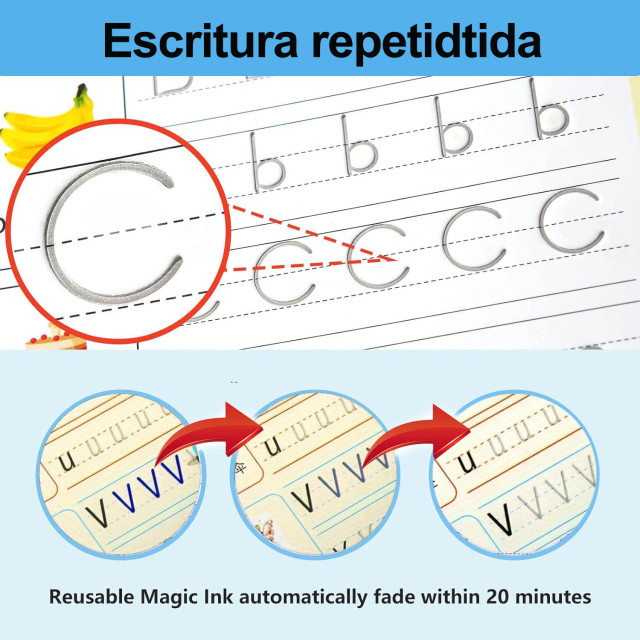 Spanish Reusable Handwriting Book Magic Copybook Calligraphy For Children