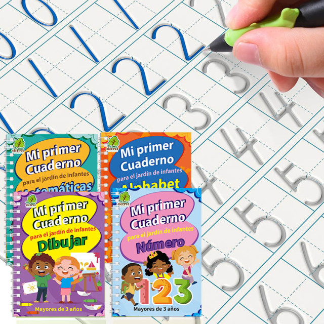 Spanish Reusable Handwriting Book Magic Copybook Calligraphy For Children