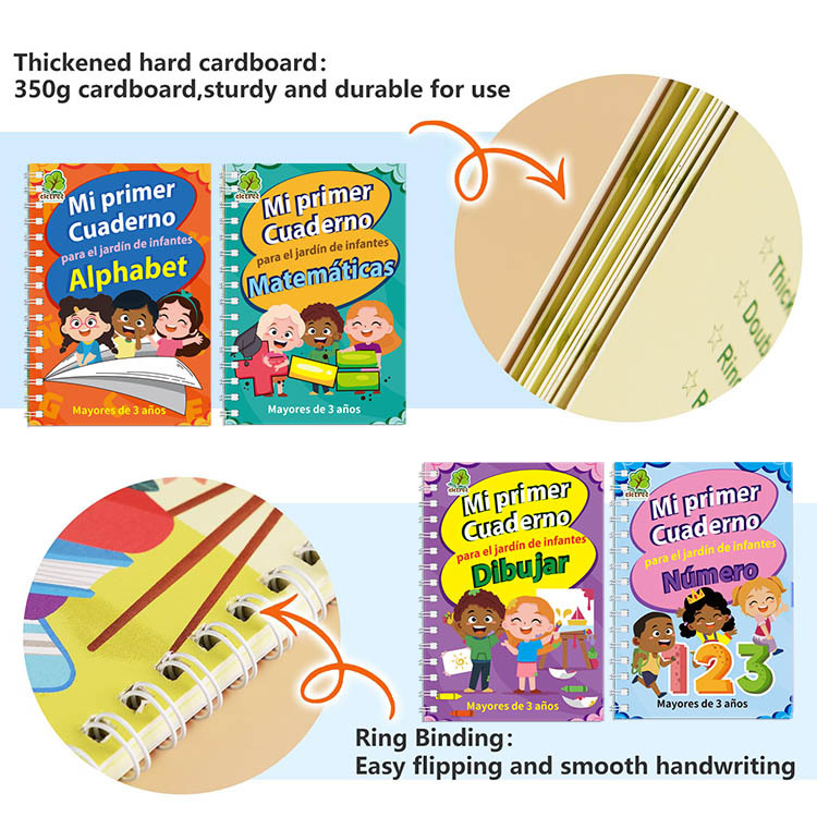 Spanish Reusable Handwriting Book Magic Copybook Calligraphy For Children