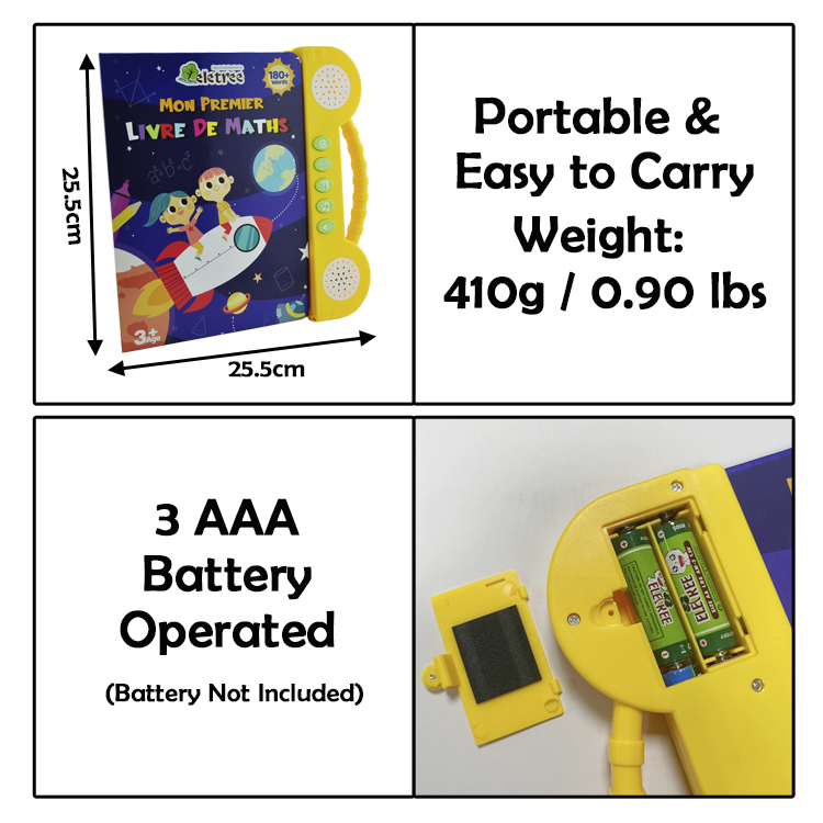 Livre de mathématiques pour les enfants Smart Start Math Sound Book in French